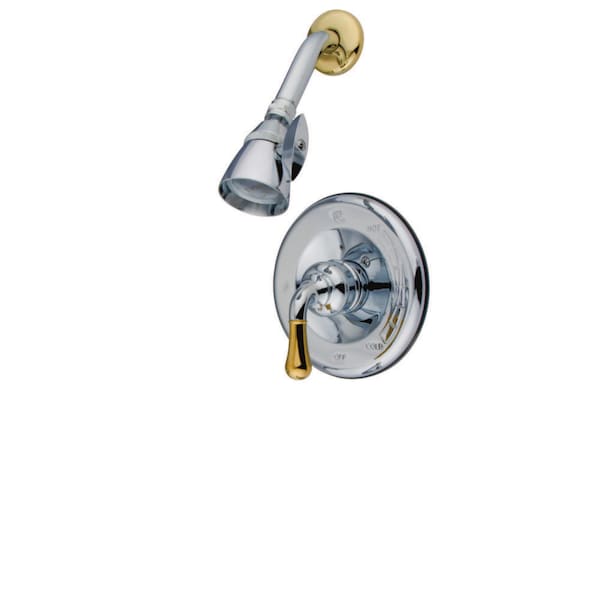 Shower Faucet, Polished Chrome/Polished Brass, Wall Mount